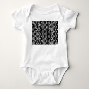 Body Para Bebê Repetição Geométrica Branca