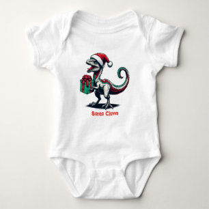 Body Para Bebê réptil de chapéu de Natal do Papai Noel