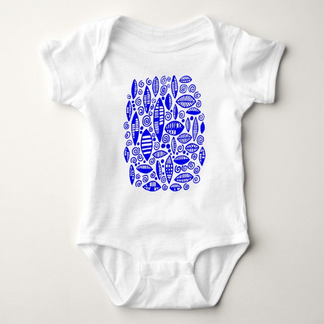 Body Para Bebê Resumo 100813 - Azul (Frente)