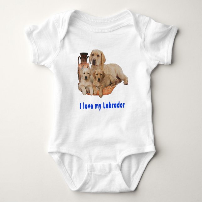 Body Para Bebê Retriever Labrador (Frente)