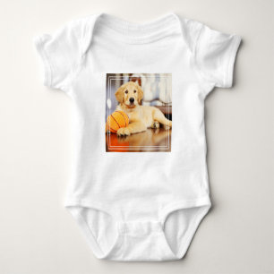 Body Para Bebê Retriever Ouro Com Brinquedo De Basquete
