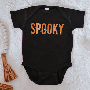 Body Para Bebê Retro Burnt Orange Spooky Season Halloween Fall