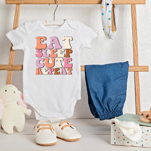 Body Para Bebê Retro Coma Dormir Fita Repetitiva Fato De Bebê