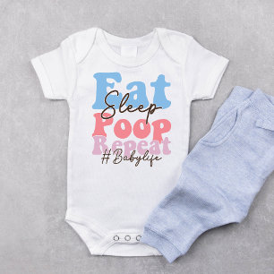 Body Para Bebê Retro Coma Poop do Sono Repetir Bebê Roupa