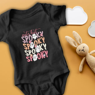 Body Para Bebê Retro Groovy Cute, mas Spooky