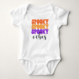 Body Para Bebê Retro Groovy Spooky Vibes Vintage Halloween