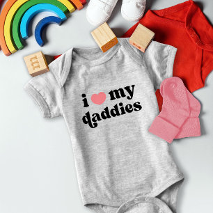 Body Para Bebê Retro I Love My Pai Baby Gay Pais