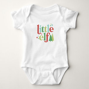 Body Para Bebê Retro Pastel Natal   Pequeno Elf