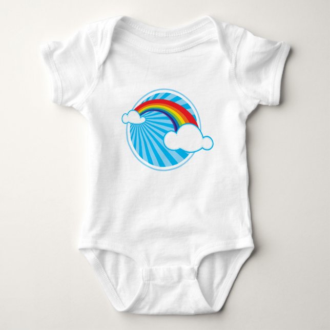 BODY PARA BEBÊ RETRO RAINBOW (Frente)