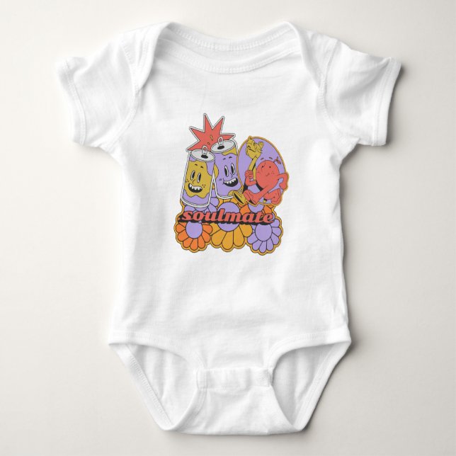 Body Para Bebê Retro-rolo 80s (Frente)