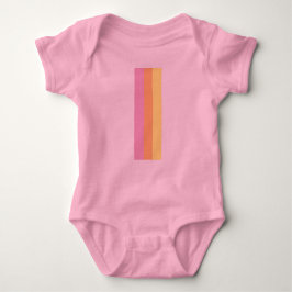 Body Para Bebê Retro Stripes Bebê Roupa (Múltipla Laranja)