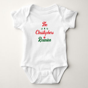 Body Para Bebê Reunião de Família de Natal Divertida Personalizad