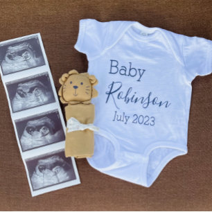 Body Para Bebê Revelação de Anúncio de Nascimento