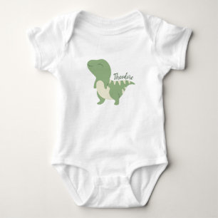 Body Para Bebê Revelação do Nome Theodore Fofa Roupa de Bebê Dino