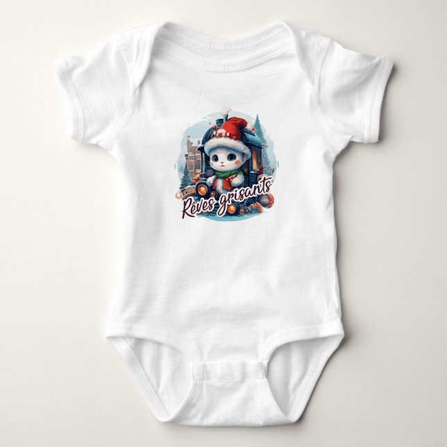 Body Para Bebê Rêves grisants (Frente)