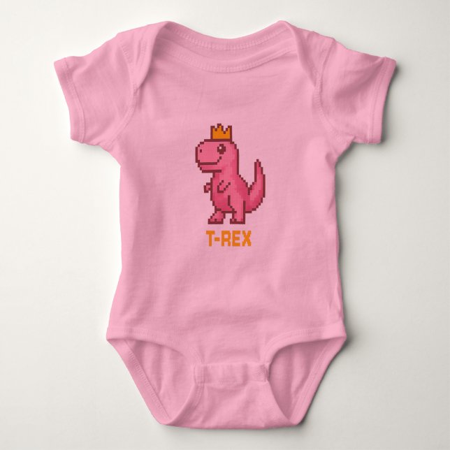 Body Para Bebê Rex Rei Dinossauro Fofo - Trex (Frente)
