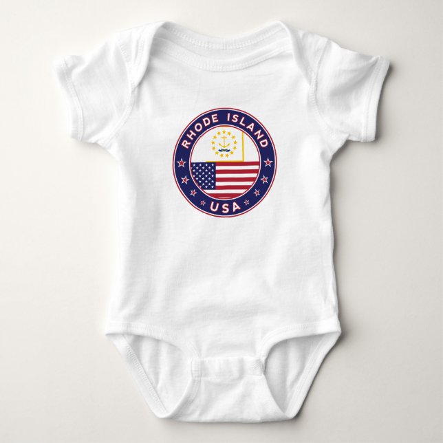 Body Para Bebê Rhode Island t-shirt, legging (Frente)