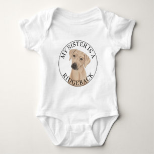 Body Para Bebê Ridgeback Dog Big Sister