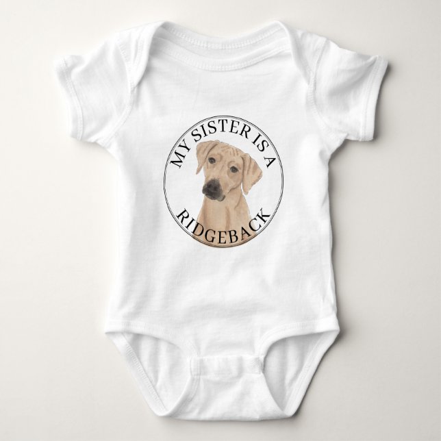 Body Para Bebê Ridgeback Dog Big Sister (Frente)