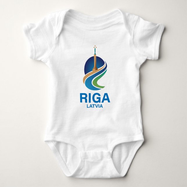 Body Para Bebê Riga Letônia (Frente)