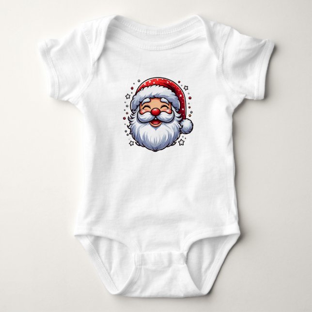 Body Para Bebê Rindo da Cláusula Santa (Frente)