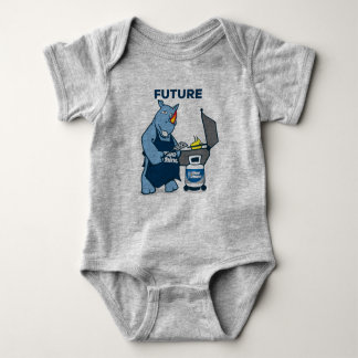 Body Para Bebê Rino azul "Futuro Griller"