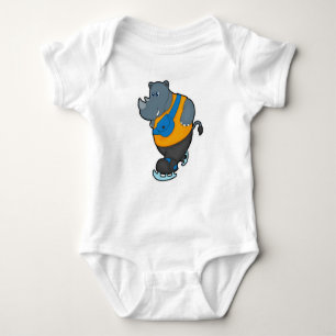 Body Para Bebê Rino no patinagem de gelo com saco de linga