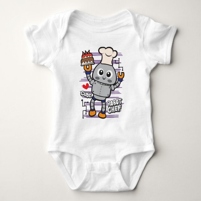 Body Para Bebê Robô chef  (Frente)