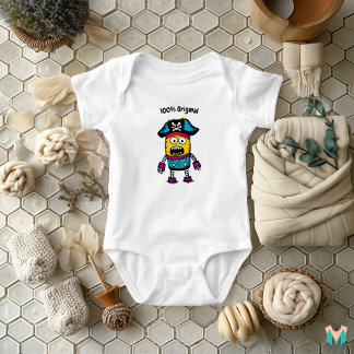 Body Para Bebê Robô Pirata Bebê Criança Diversão Colorida