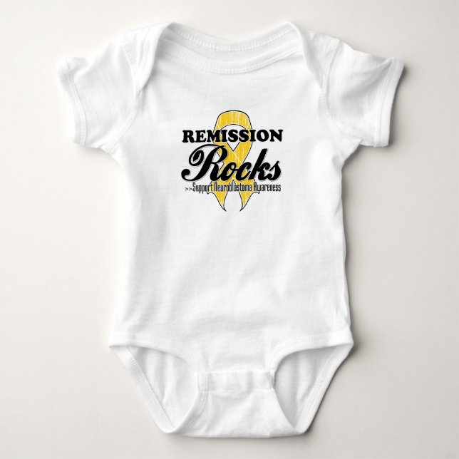 Body Para Bebê Rochas da remissão - Neuroblastoma (Frente)