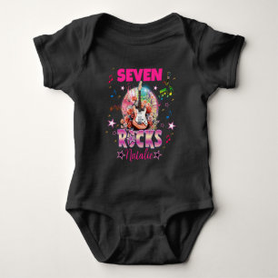 Body Para Bebê Rock'n'Roll Guitar Musical Birthday Girl Rockstar