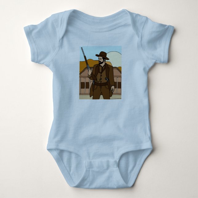 Body Para Bebê Rodeio de Cowboys Oeste (Frente)