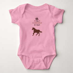 Body Para Bebê Rodeo Horse New Cowgirl Na Cidade Bebê Roupa