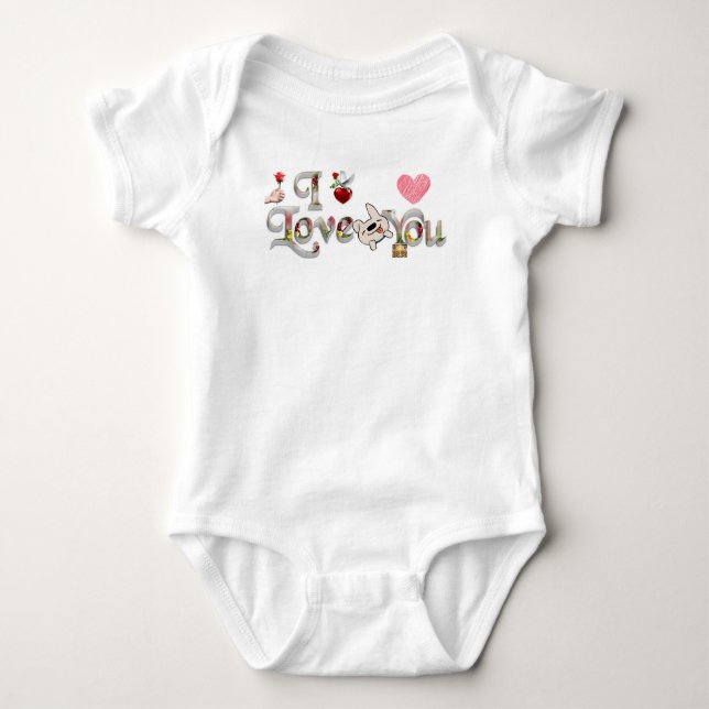 Body Para Bebê Romântico & Elegante (Frente)