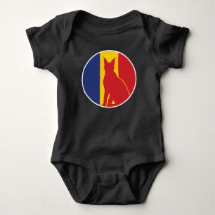 Body Para Bebê Romênia Lynx National Animal Flag