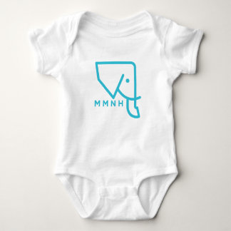 Body Para Bebê Romper azul do bebê do elefante de MMNH