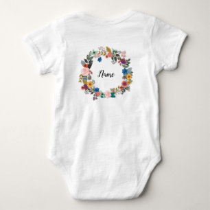 BODY PARA BEBÊ ROMPER FLORAL PERSONALIZADO