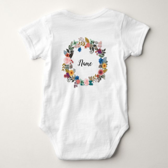 BODY PARA BEBÊ ROMPER FLORAL PERSONALIZADO (Verso)