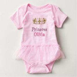 Body Para Bebê Romper "Princess Olivia".