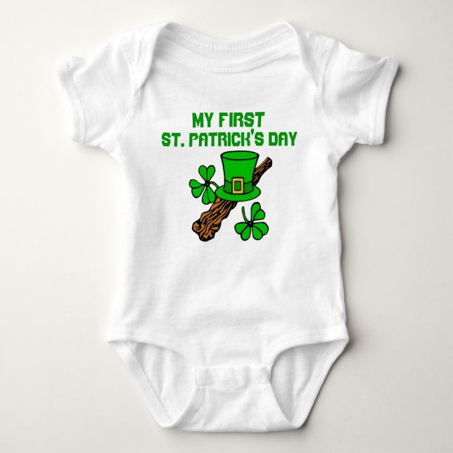 Body Para Bebê Romper "St. Patrick's day". (Frente)