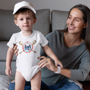 Body Para Bebê Rookie do Ano primeiro aniversario Baseball