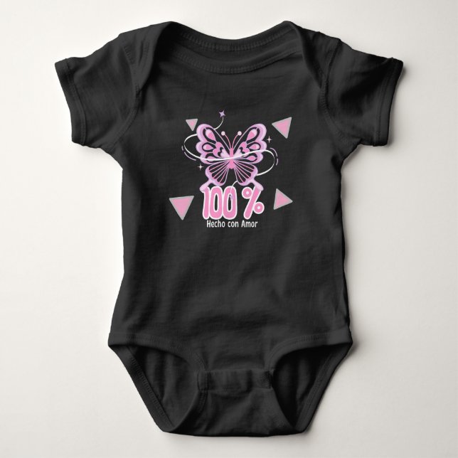 Body Para Bebê Ropa para bebé " 100% hecho con amor" (Frente)