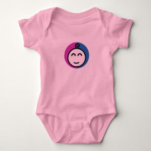 Body Para Bebê Rosa de roupa