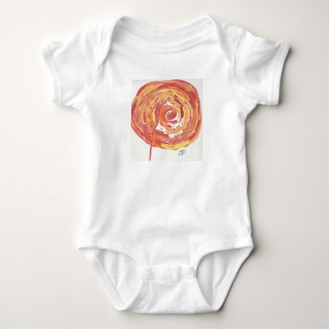 Body Para Bebê Rosa em Aquarela (Frente)