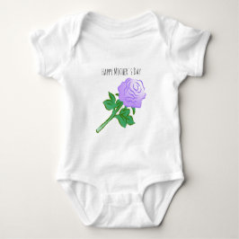 Body Para Bebê Rosa Violeta Elegante