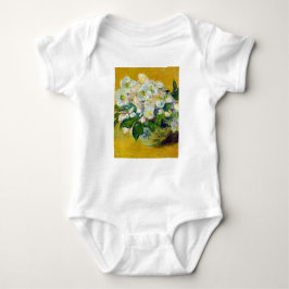 Body Para Bebê Rosas de Natal (por Claude Monet)