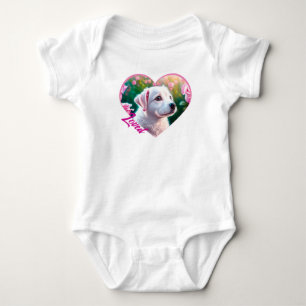 Body Para Bebê Rosas E Bela Coleção De Cachorros
