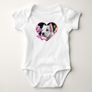 Body Para Bebê Rosas E Coleção De Cachorros