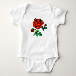 Body Para Bebê Rose Bloom Meia-tinta Arte Fina