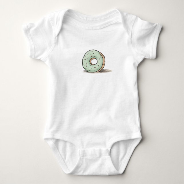Body Para Bebê Rosquinha de Cores de Água Cuja (Frente)